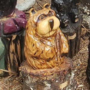 Cute Chainsaw Carved Bear